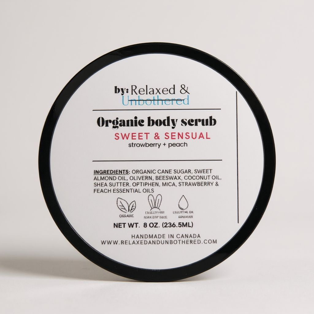 Sweet & Sensual [strawberry + peach] Organic Body Scrub (8oz)